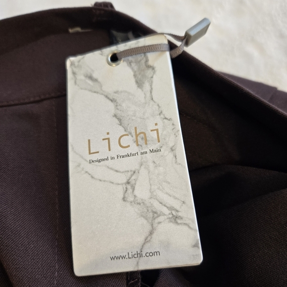 Lichi Women's High Waist Pleated Top Loose Fit Wide Leg Pants - Picture 16 of 16